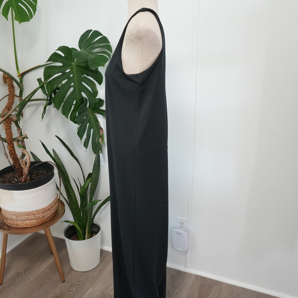 Varley Jumpsuit Womens Small Black V-Neck Sleeveless Wide Leg Loungewear Pocket - Picture 5 of 9